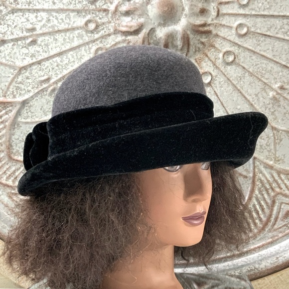 Arlin 100% Wool Gray & Black Bucket Hat